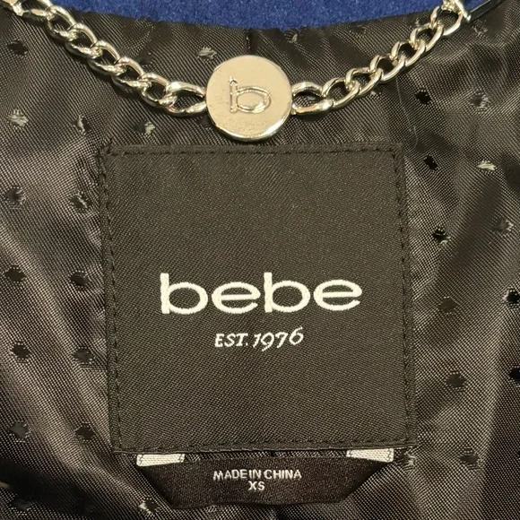 BEBE • Vintage Wool Blend Peplum Jacket in Royal Blue • EUC • Size XS - Picture 8 of 8